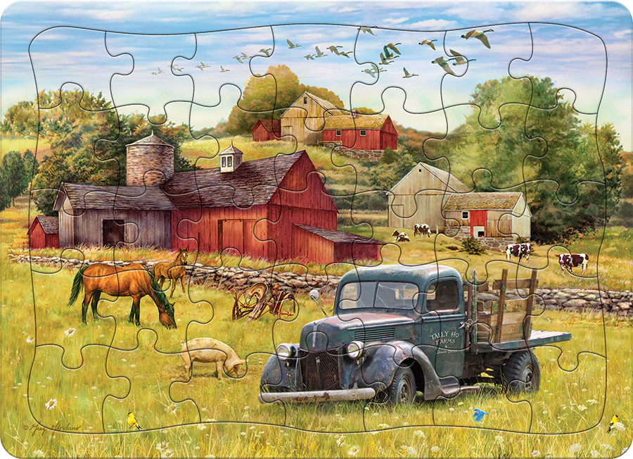 Blue Truck Farm (tray) | 35 Piece Tray