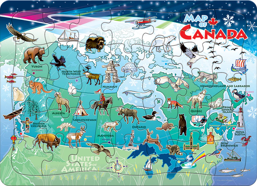 Canada Map (tray) | 35 Piece Tray