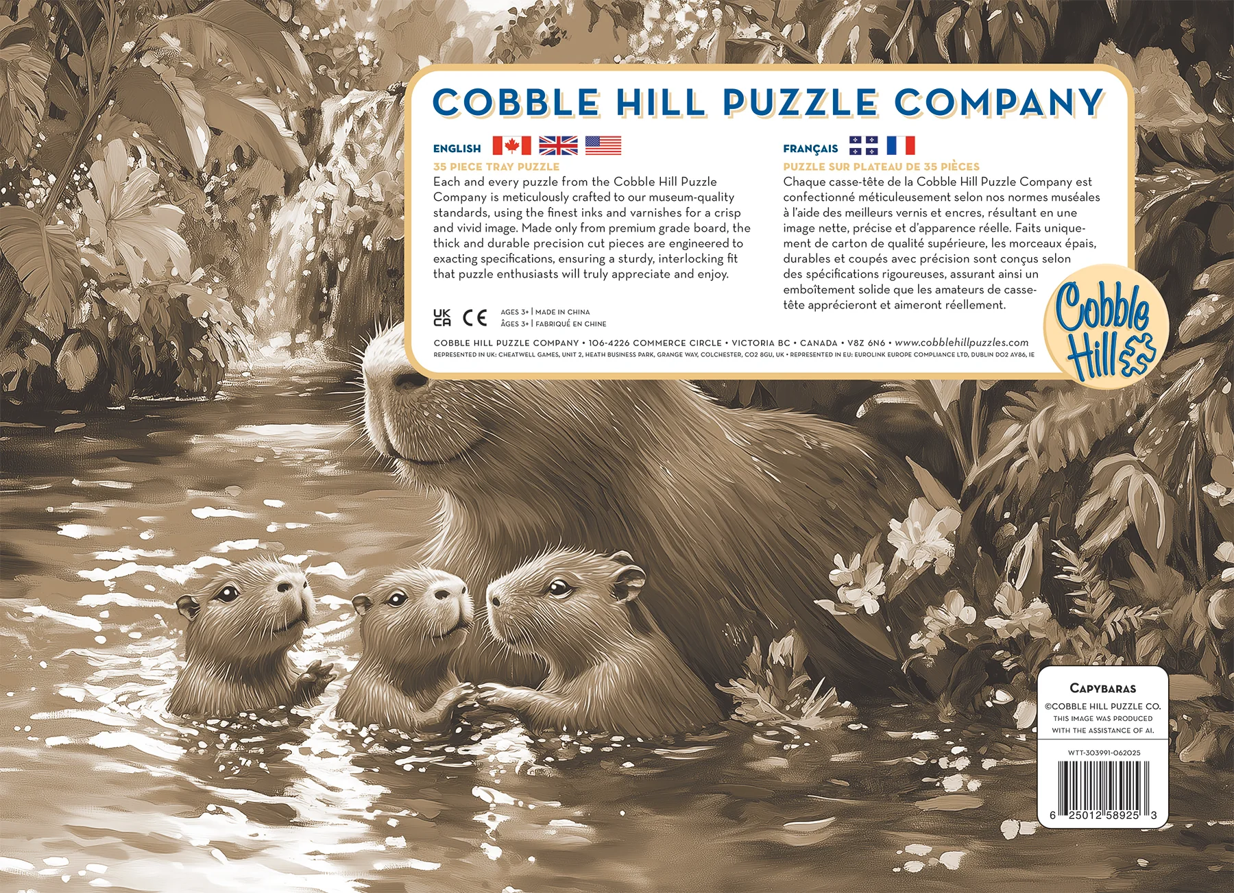 Capybaras (tray) | 35 Piece Tray | AI Assistance - Image 2