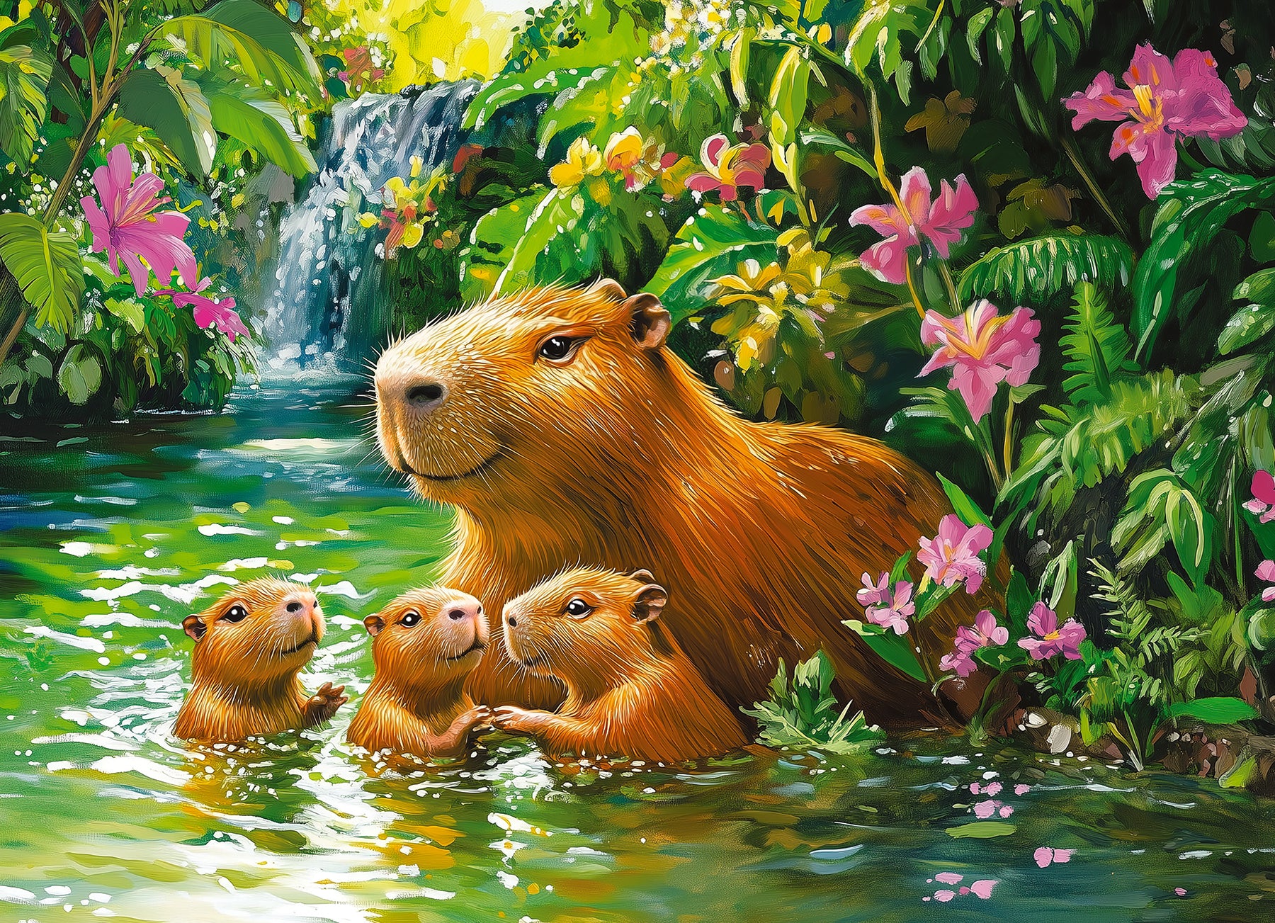 Capybaras (tray) | 35 Piece Tray | AI Assistance - Image 3
