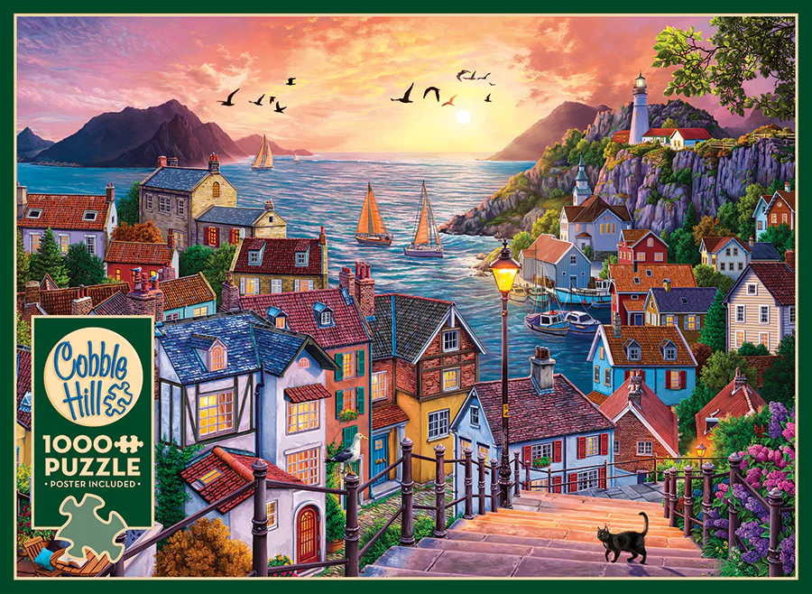 Coastal Town at Sunset | 1000 Piece - Image 3