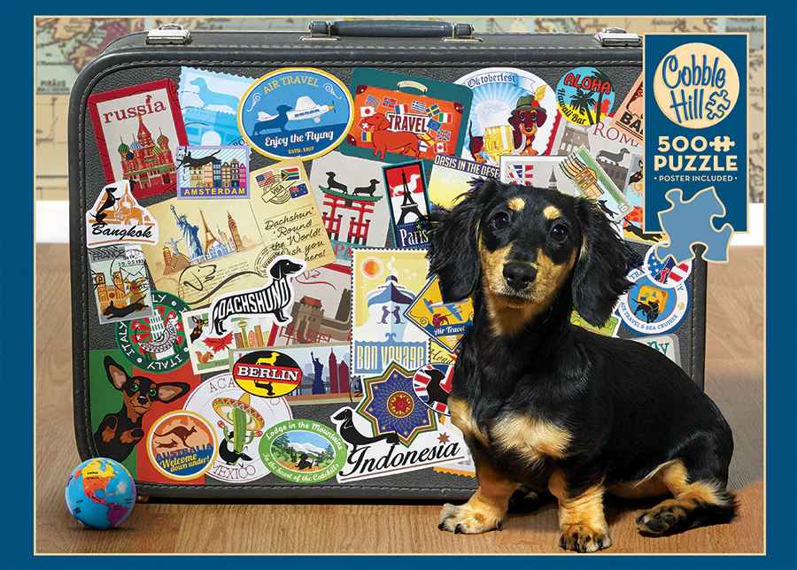 Dachshund Round the World | Discontinued 500 Piece (Old Big Box) - Image 3