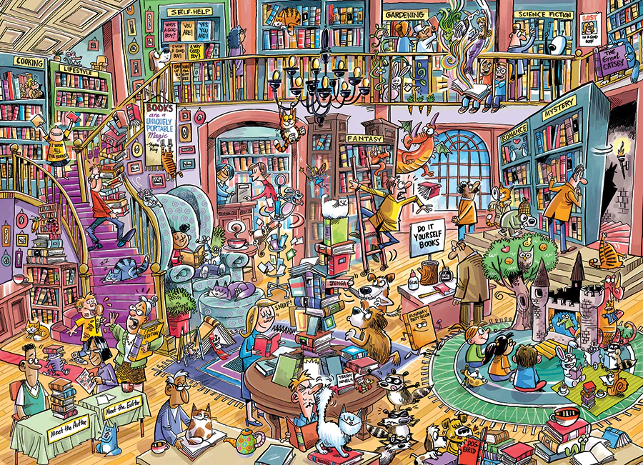 DoodleTown: Bookshop Bedlam | 1000 Piece - Image 2