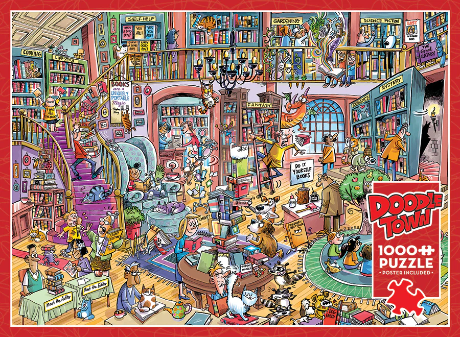 DoodleTown: Bookshop Bedlam | 1000 Piece - Image 4