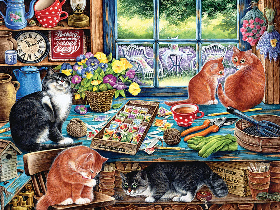 Garden Shed Cats (tray) | 35 Piece Tray - Image 3