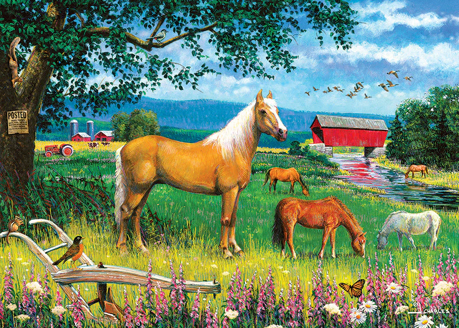 Horses in the Field (tray) | 35 Piece Tray - Image 3