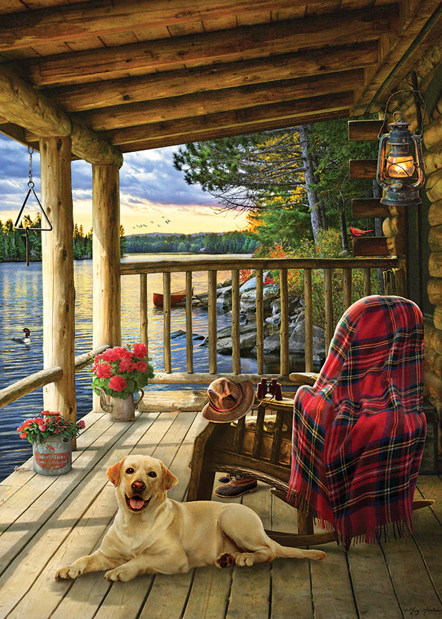 Lake Cabin Labrador (tray) | 35 Piece Tray - Image 3