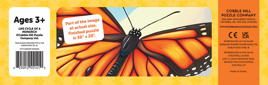 Life Cycle of a Monarch | Floor Puzzle 35pc | AI Assistance - Image 8