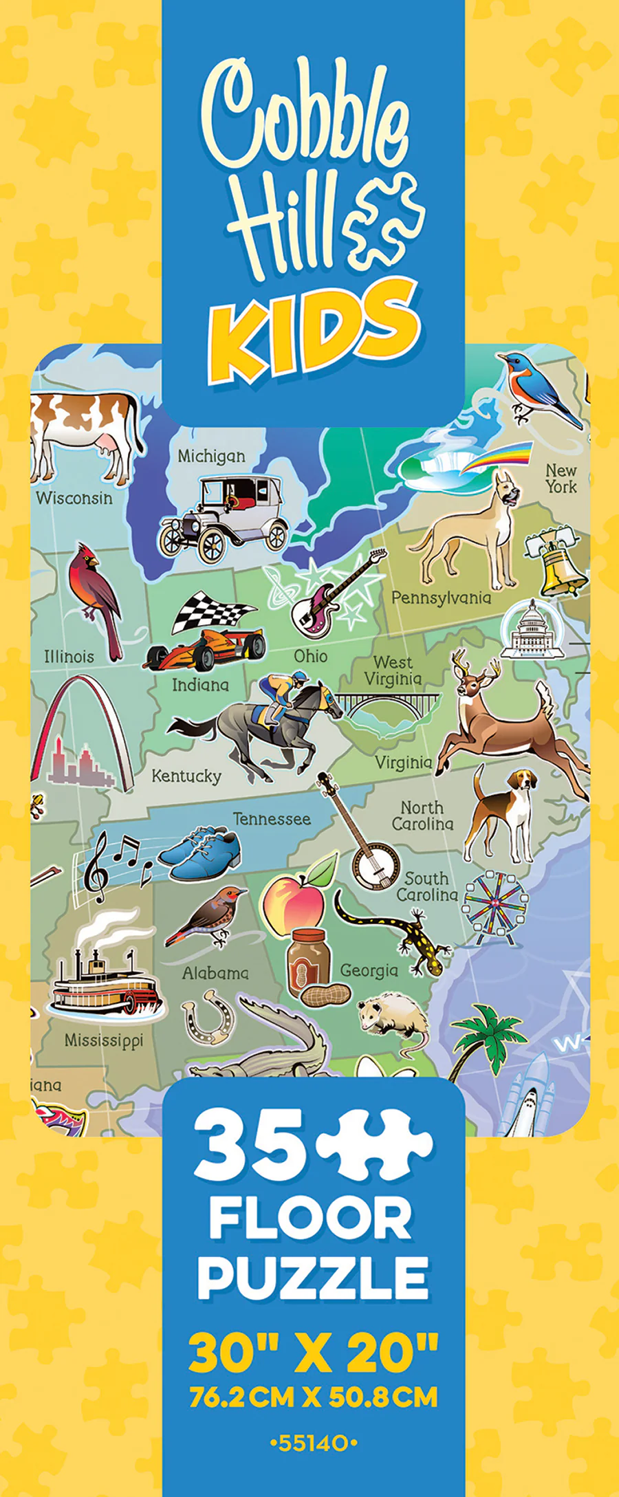 Map of the USA | Floor Puzzle 35pc - Image 3