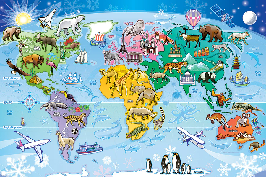 Map of the World | Floor Puzzle 35pc - Image 2