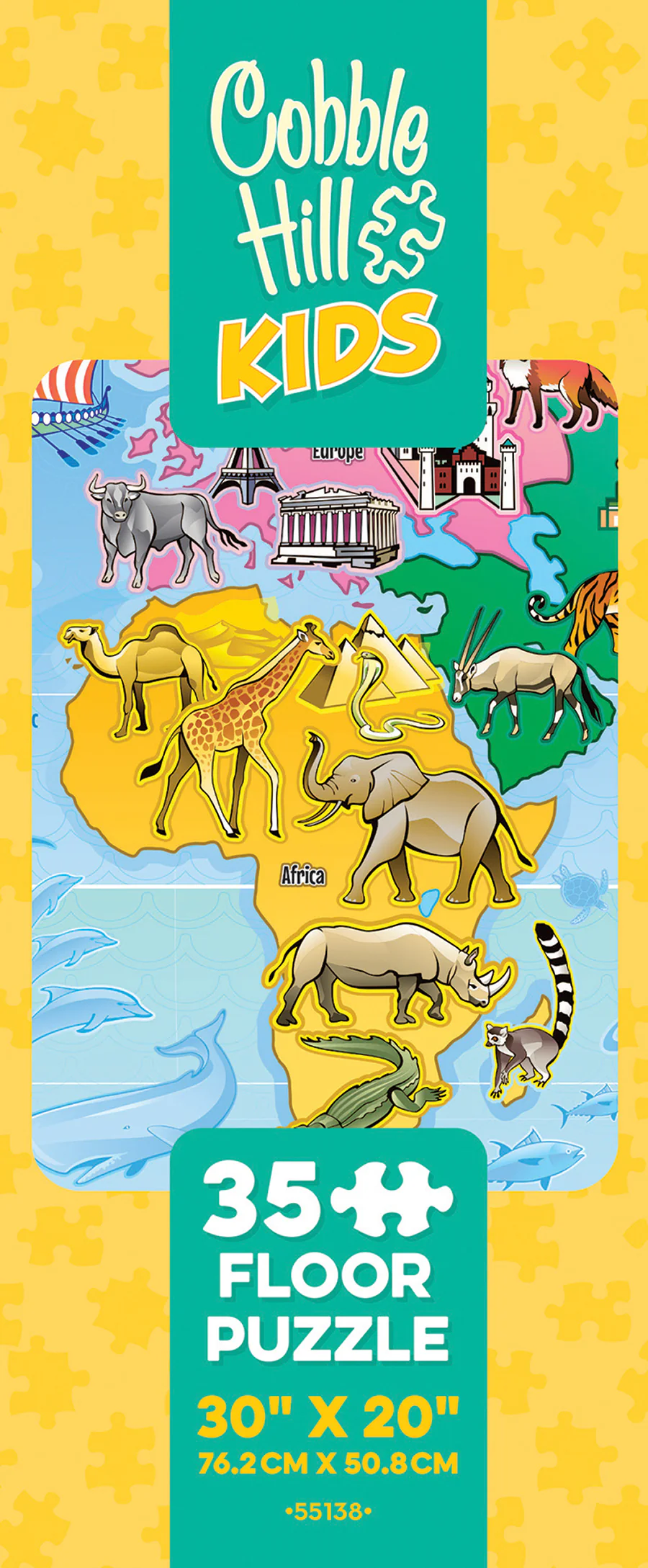 Map of the World | Floor Puzzle 35pc - Image 3