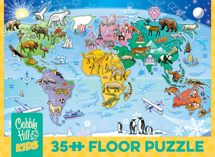 Map of the World | Floor Puzzle 35pc - Image 4
