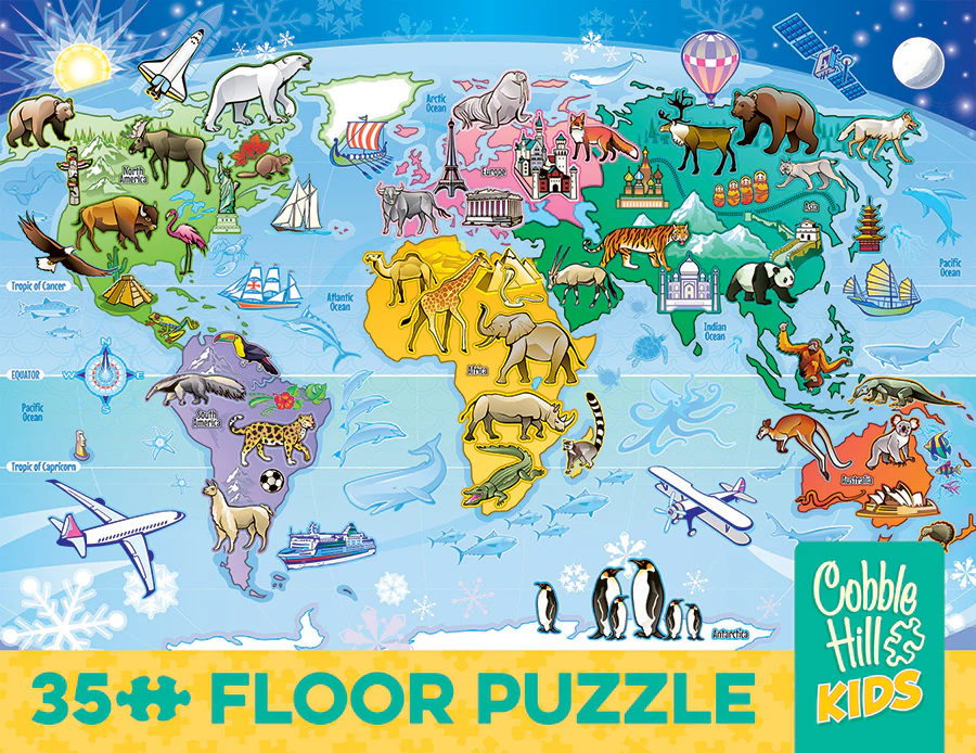 Map of the World | Floor Puzzle 35pc - Image 5