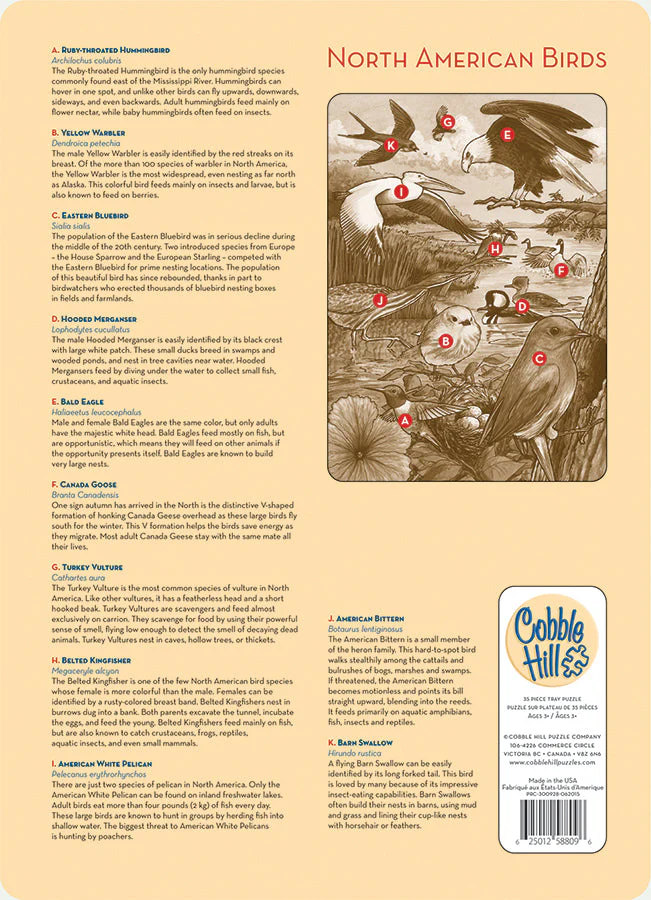 North American Birds (tray) | 35 Piece Tray - Image 3