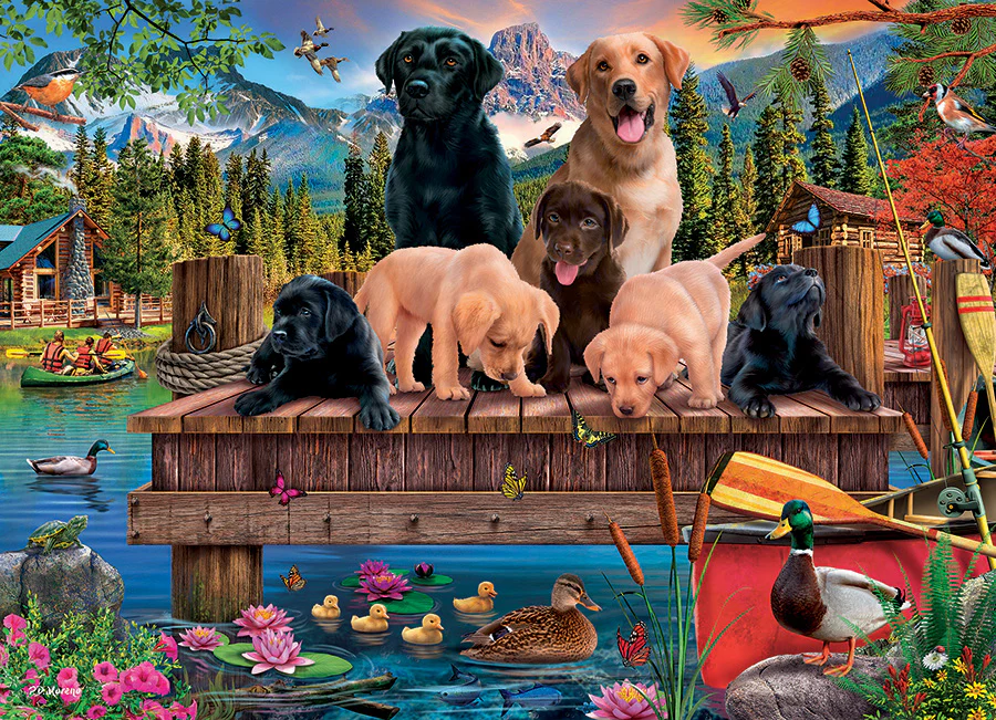 Pups and Ducks (Family) | Family Pieces 350 - Image 2