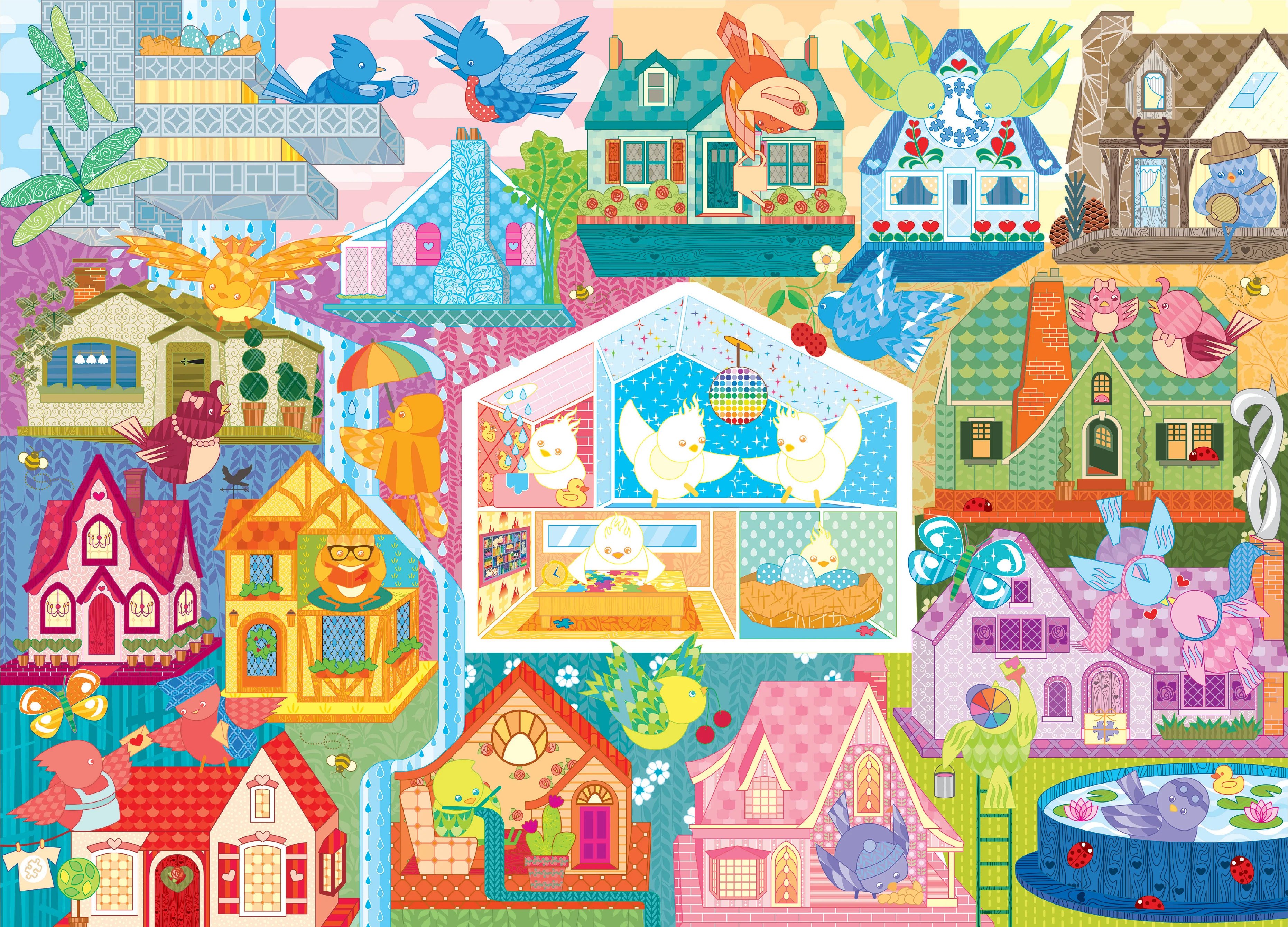 Rainbow Birdies | Speed Run Puzzle | 500 Piece - Image 2