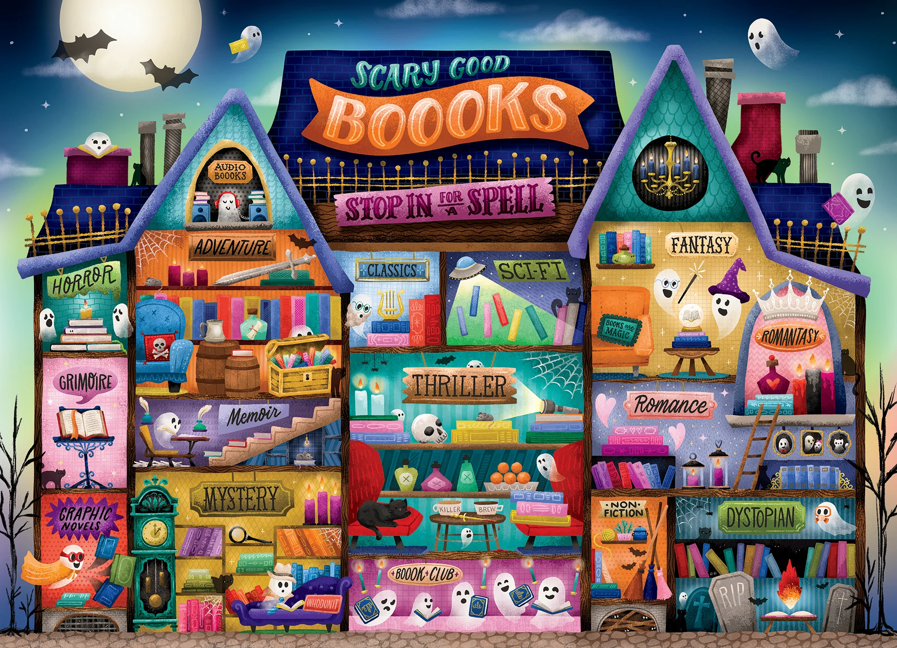Scary Good Boooks | 500 Piece - Image 2