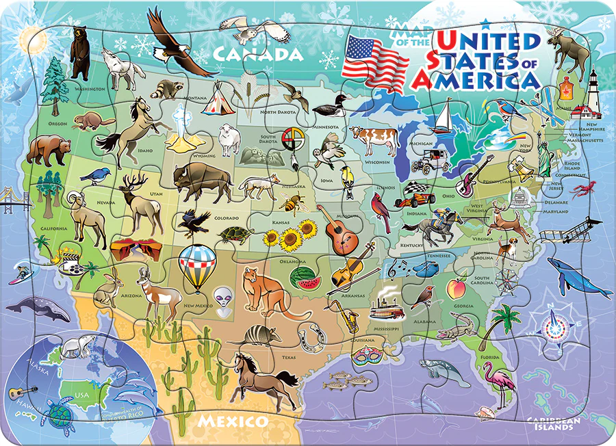 USA Map (tray) | 35 Piece Tray