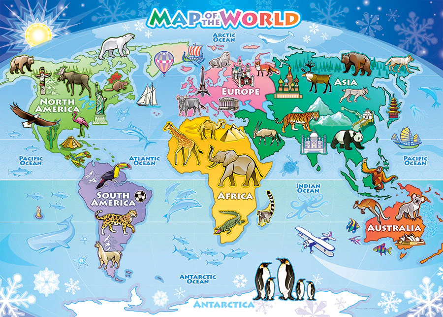 World Map (tray) | 35 Piece Tray - Image 3